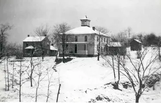 The Victor Smith homestead in winter
