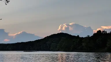Sunset over the mountain and the Potomac River